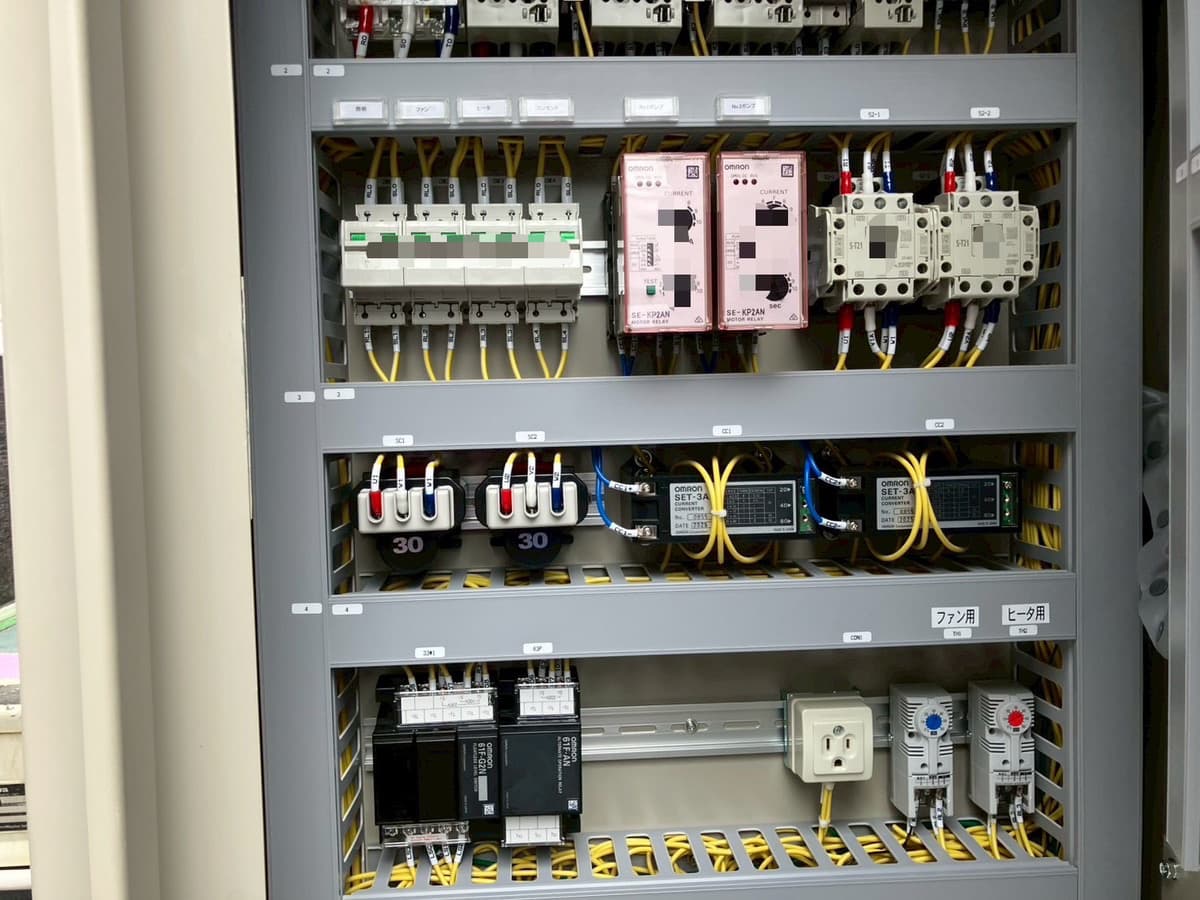 ポンプ制御盤製作現地納品作業