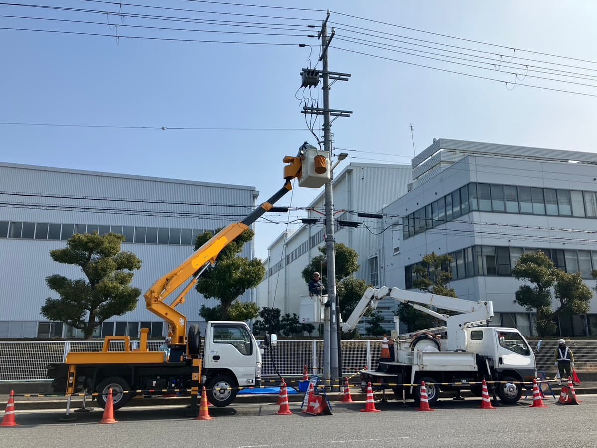 高圧電気ケーブル更新工事